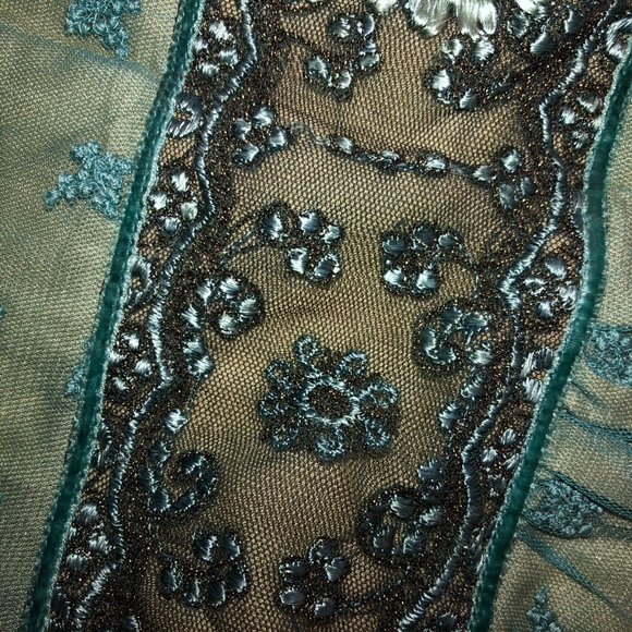 ODILLE mesh overlay embroidered beaded top - Picture 2 of 6